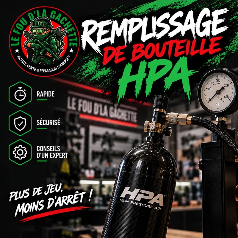 Remplissage bouteille HPA (0.8l max)