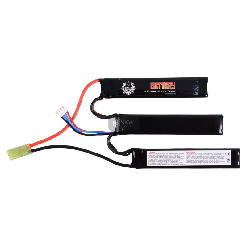 BATTERIE LIPO 11.1V 1100MAH 25C (3PC) DUEL CODE