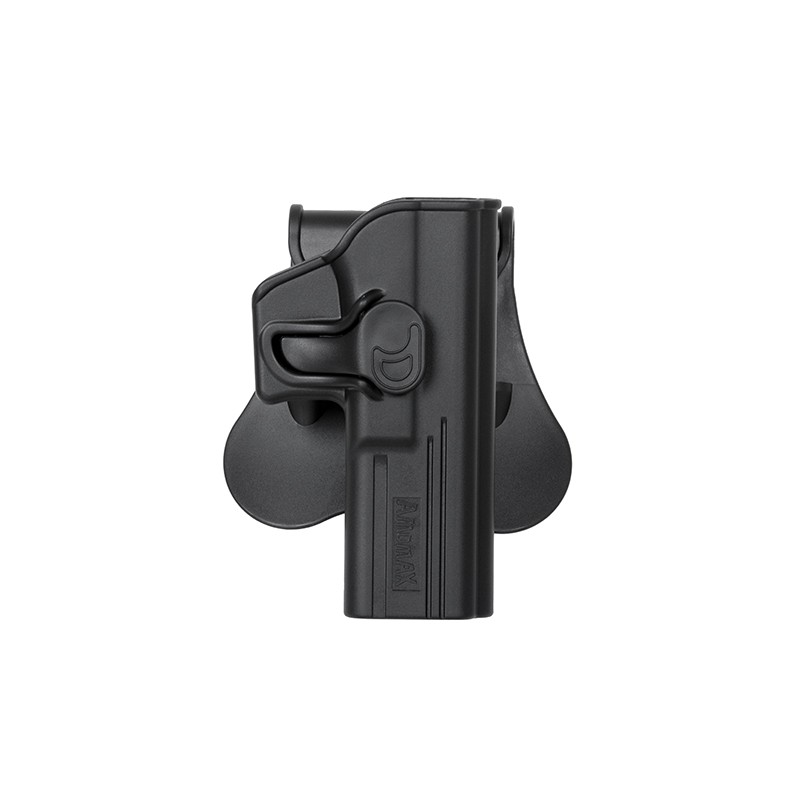 HOLSTER RIGIDE AMOMAX G2 GAUCHER GLOCK AIRSOFT NOIR