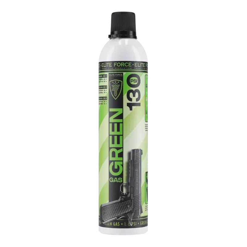 BOMBE GAZ 600 ML ELITE FORCE GREEN GAS 130 PSI